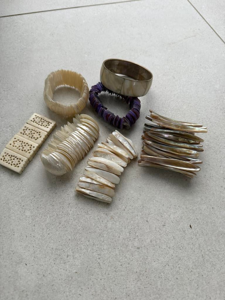 Vintage Armbanden Set, Sieraden, Tassen en Uiterlijk, Armbanden, Overige materialen, Gebruikt, Overige kleuren, Ophalen of Verzenden