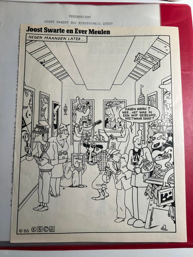 Joost Swarte en Ever Meulen Humo 1986, Ophalen of Verzenden, Zo goed als nieuw, Beeldje of Figuurtje
