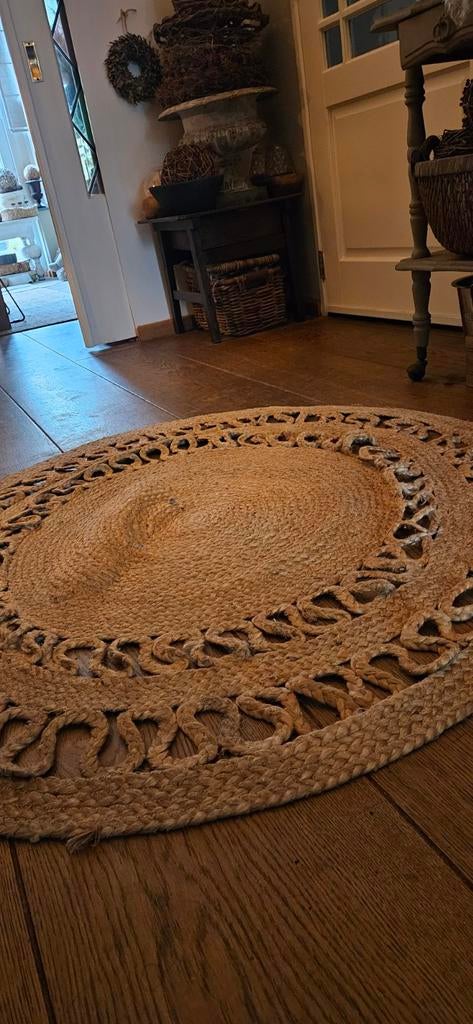 Sisal vloerkleed, Ophalen of Verzenden, Rond, Hout