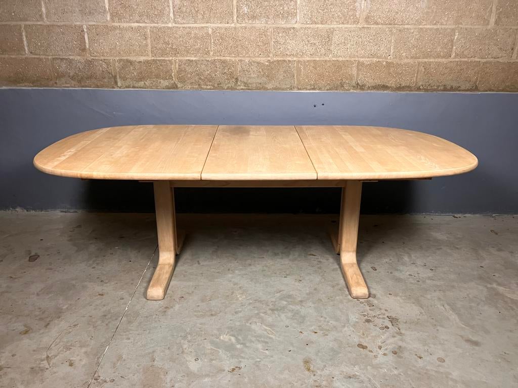 Sale: Deens Design Beuken Eettafel Ovaal Uitschuifbaar, Skovby Gudme Moller Korup Andersen Haslev Bramin, Gebruikt, 200 cm of meer