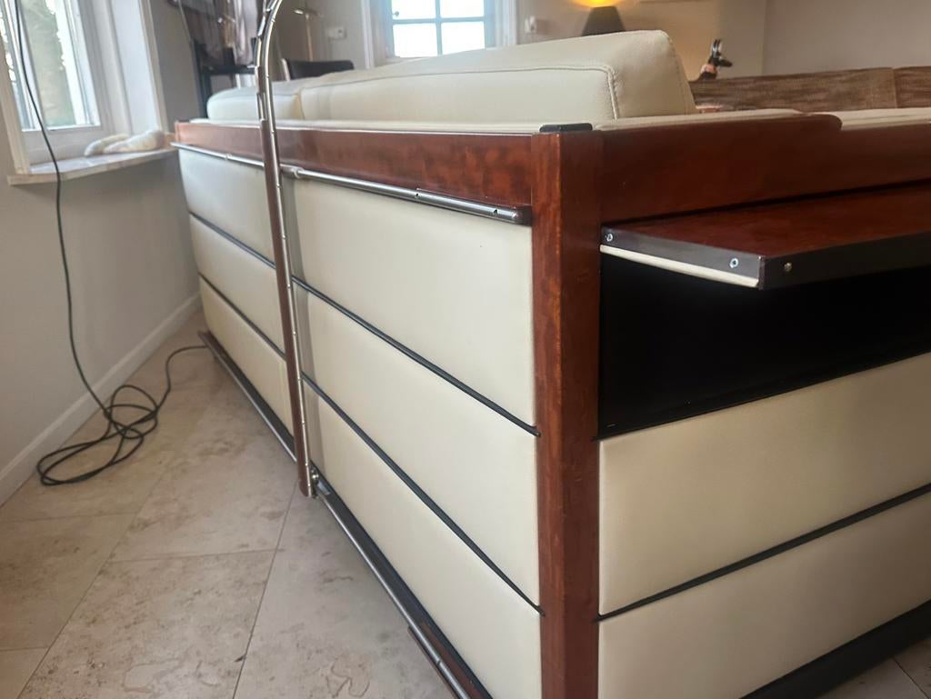 Schuitema decoforma “Baldwin” bank NIEUW, Ophalen, Nieuw, Leer, Art deco