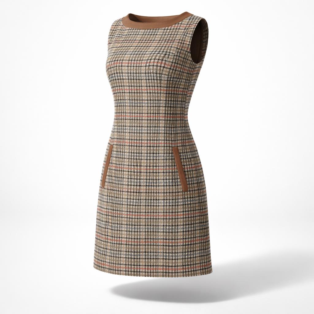 Yaya Maat 40 Pied de Poule met suedine accent en twee zakjes, Kleding | Dames, Jurken, Maat 38/40 (M), Overige kleuren, Ophalen of Verzenden