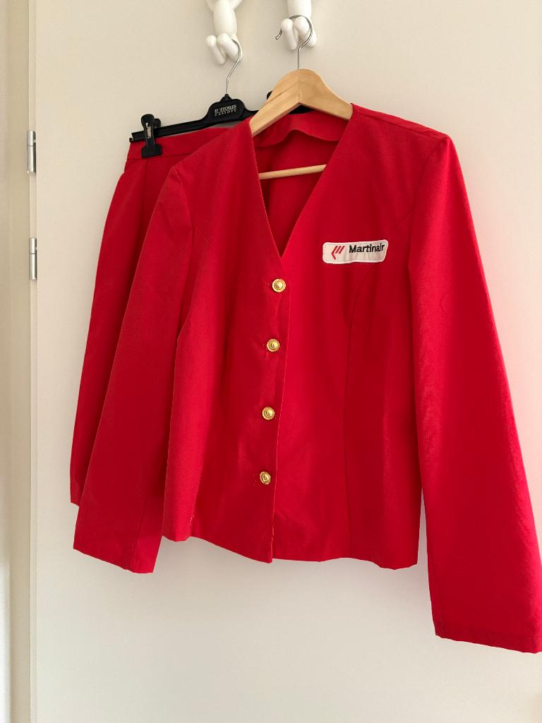 Martinair Stewardess pakje Carnaval - maat M, Maat 38/40 (M), Carnaval, Ophalen of Verzenden, Zo goed als nieuw