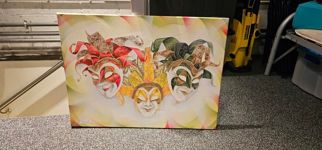 Carnaval vastelaovend schilderij, Antiek en Kunst, Ophalen