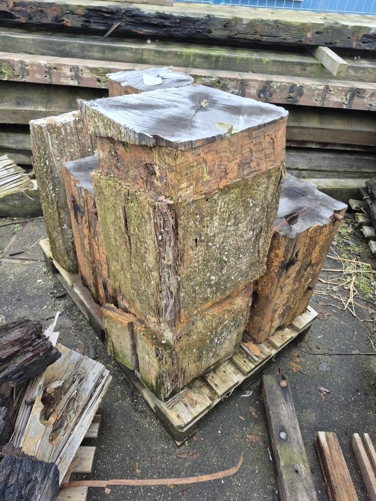 Hardhouten Azobé Sokkels, Zuilen, Pilaren, Palen, Meerpalen, Ophalen, Gebruikt, Hardhout, Minder dan 180 cm