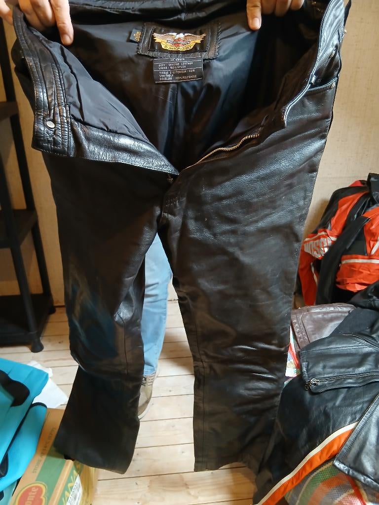 Harley Davidson leren broek V, Motoren, Kleding | Motorkleding, Broek | leer, Harley Davidson, Ophalen of Verzenden, Dames