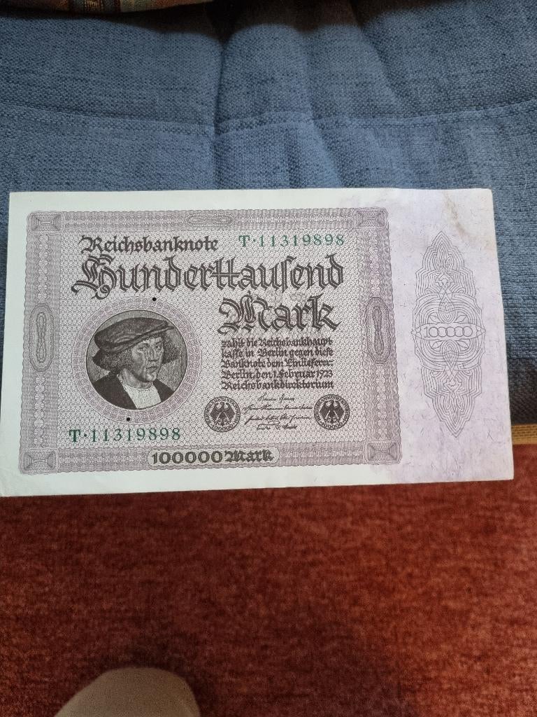 Duitsland: een zeer mooi UNC 100.000 Mark bankbiljet 1923., Postzegels en Munten, Bankbiljetten | Europa | Niet-Eurobiljetten