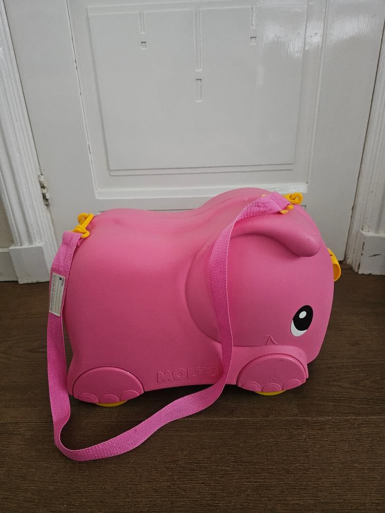Molto Olifanten koffer, Wieltjes, Hard kunststof, Minder dan 50 cm, Ophalen of Verzenden
