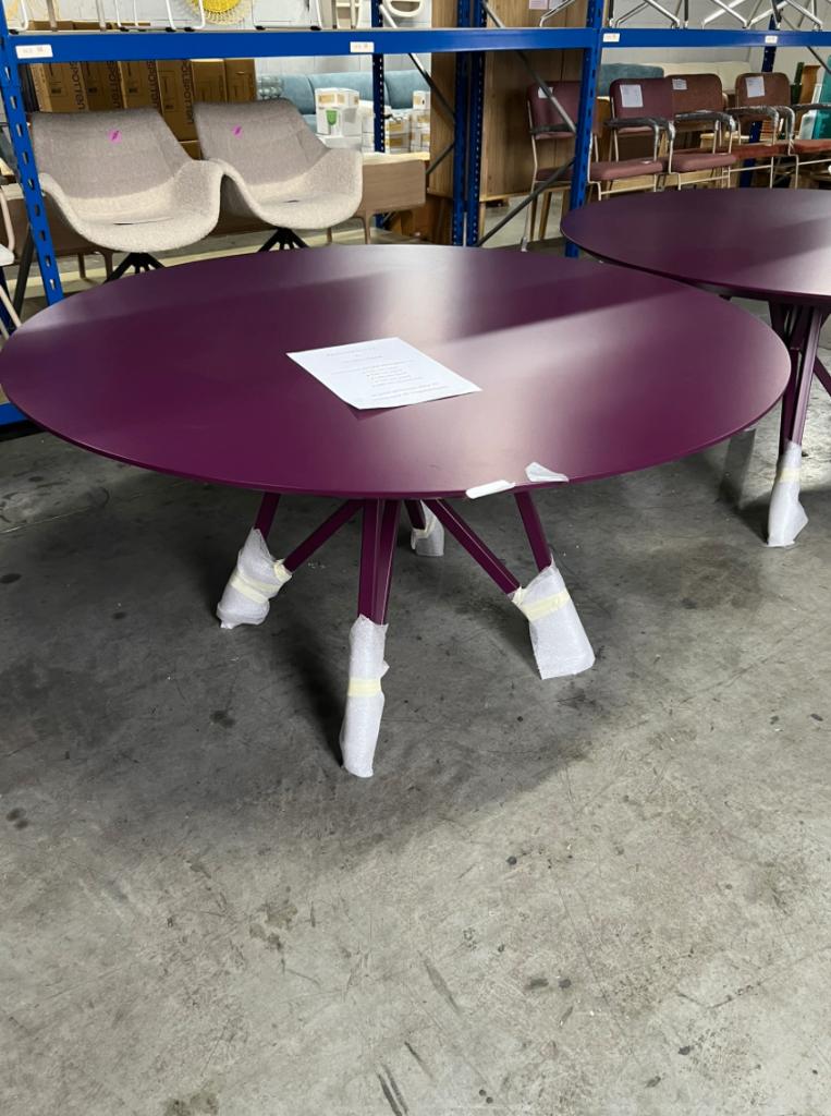 Nieuwekans x Studio Henk Custom eettafel 140 Aubergine, Nieuwekans.nl x Studio Henk, Rond, Nieuw, Ophalen of Verzenden