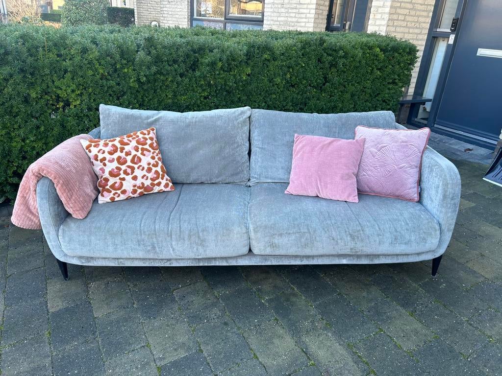 VT-wonen bank driezits grijs - zeer goede staat, Ophalen, Driepersoons, 75 tot 100 cm, Zo goed als nieuw