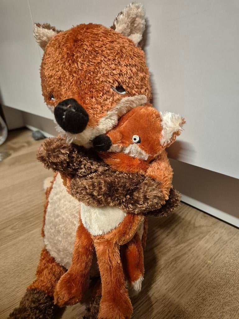 IKEA vos met kind klappar rav knuffel 46 cm, Kinderen en Baby's, Speelgoed | Knuffels en Pluche, Ophalen of Verzenden, Overige typen