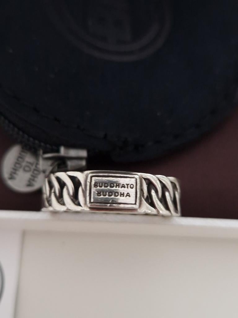 Buddha to buddha ring, Ophalen of Verzenden, Zilver, Zilver, Dame