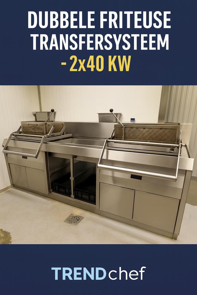 VOORBAK FRITEUZE MET TRANSFERSYSTEEM – DE KUIPER  2021, Ophalen of Verzenden, Gebruikt, Fornuis, Frituur en Grillen