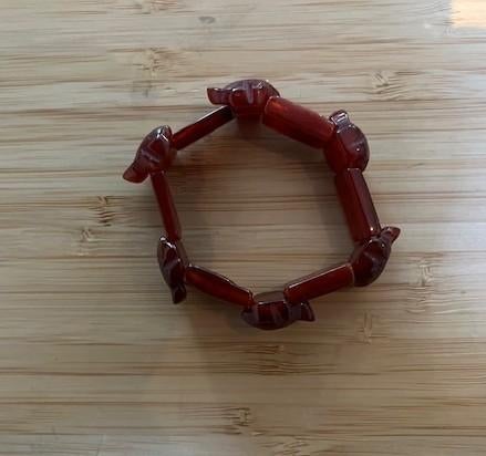 Armband van Carneool, Sieraden, Tassen en Uiterlijk, Armbanden, Overige materialen, Oranje, Ophalen of Verzenden, Zo goed als nieuw