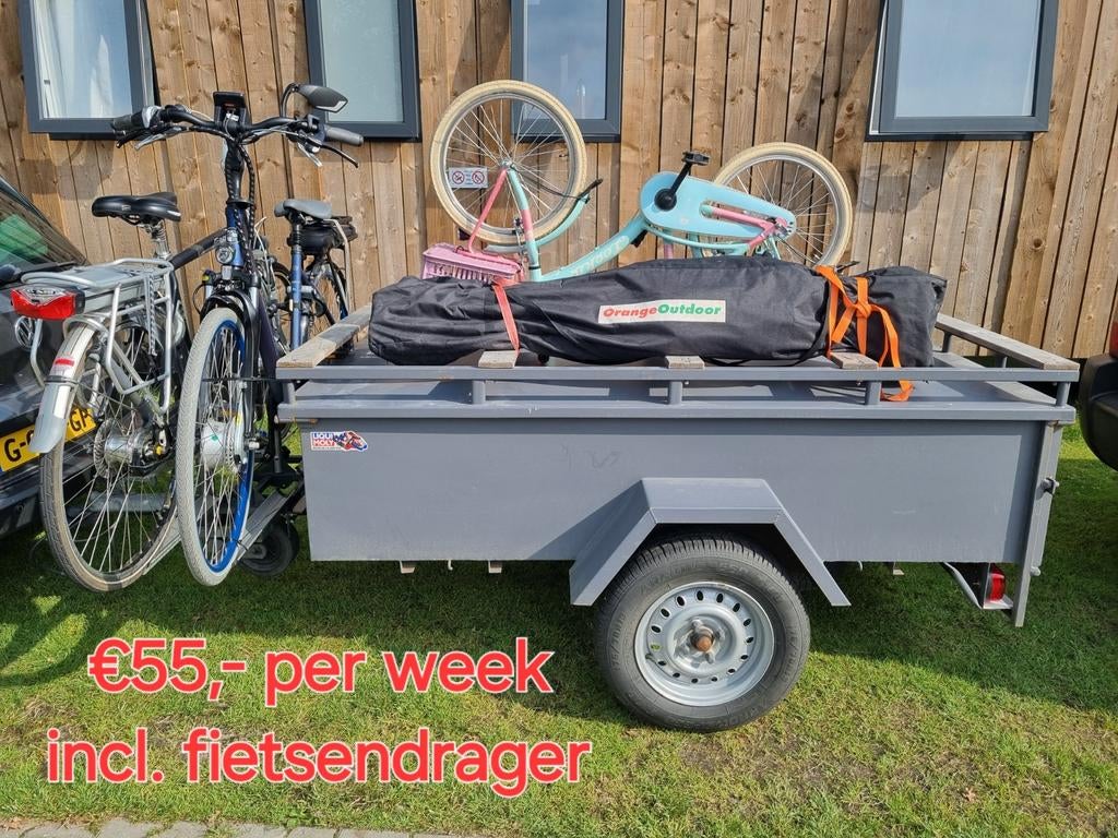 Bagagewagens, motoraanhanger te huur v.a. €55,- p/week., Caravans en Kamperen, Verhuur