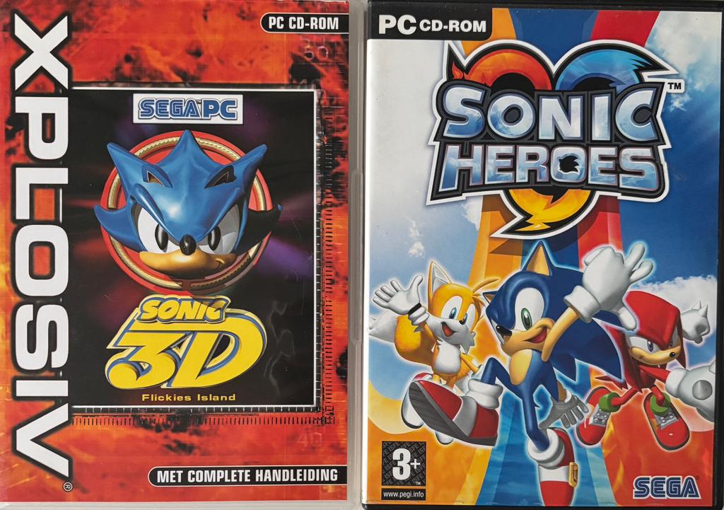 2x PC CD ROM - SEGA Sonic Heroes/Xplosive - Vintage games, Avontuur en Actie, Gebruikt, 1 speler, Ophalen of Verzenden