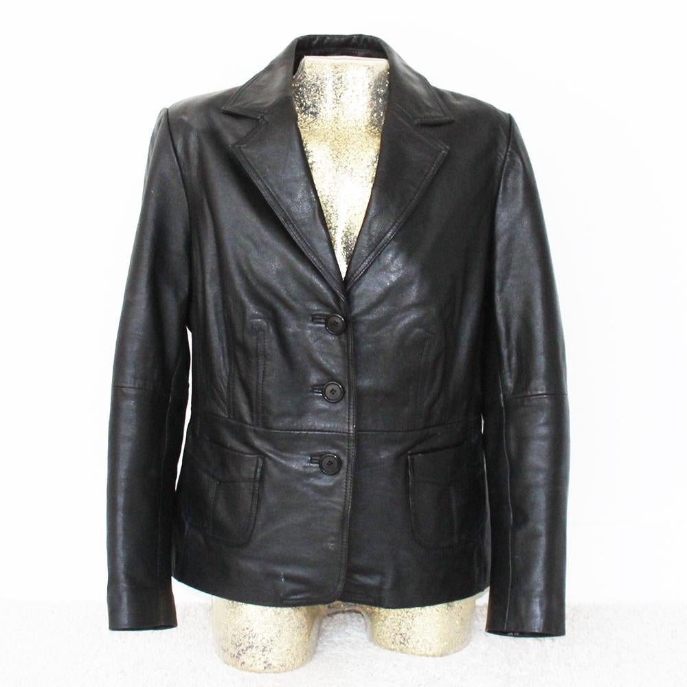 Prachtige Leren Chedo Fashion Jas (Maat 40)* € 55,-, Maat 38/40 (M), Zwart, Ophalen of Verzenden, Zo goed als nieuw