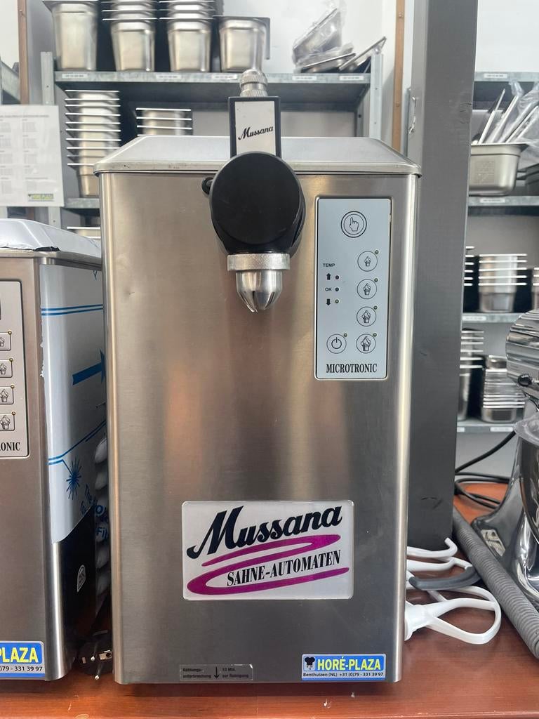 Slagroom machines Mussana 2Ltr Pony | 4 Ltr Boy | 6 Ltr Lady, Zakelijke goederen, Horeca | Keukenapparatuur, Ophalen of Verzenden