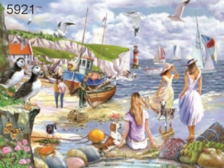 Sea Shore Breezes- House of Puzzles 500XL NIEUW, Ophalen of Verzenden, 500 t/m 1500 stukjes, Nieuw, Legpuzzel