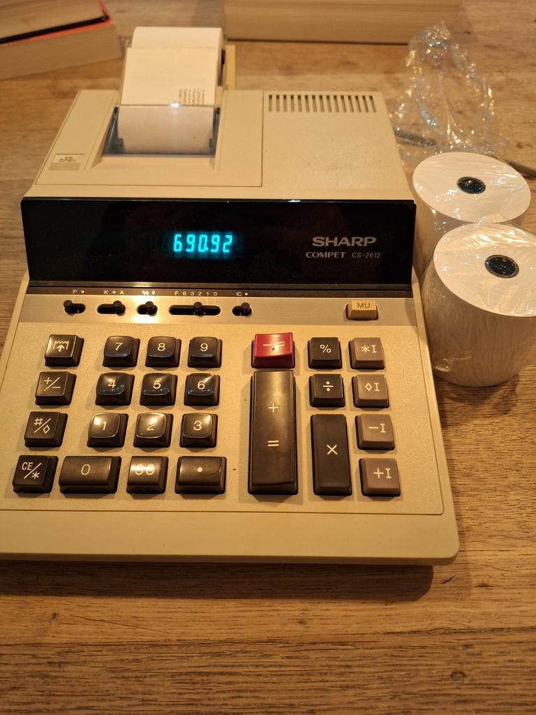 SHARP Compet cs-2612 rekenmachine met printer kassa, Ophalen of Verzenden