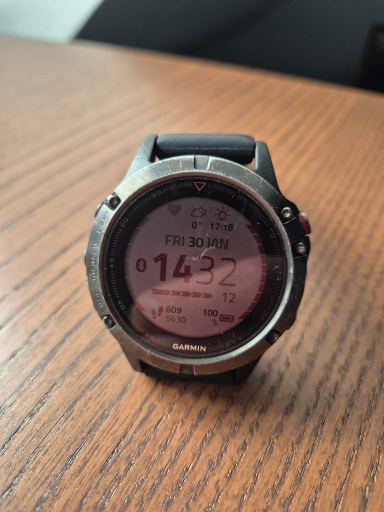 Garmin Fenix 5 - incl. extra bandjes, Gebruikt, Zwart, Garmin, Ophalen of Verzenden