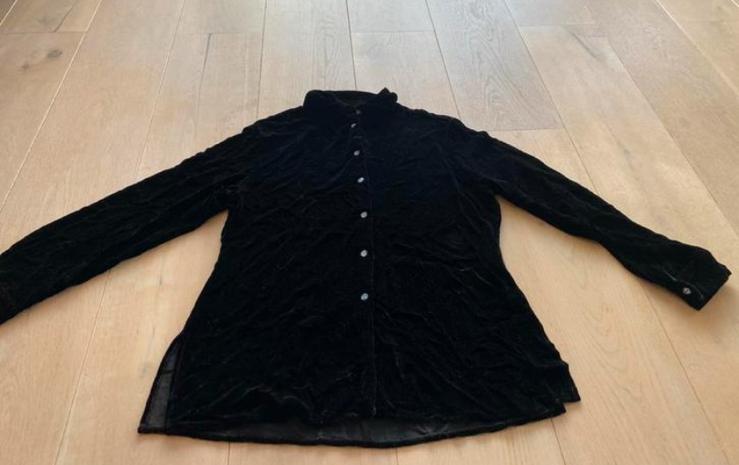 Blouse fluweel L nieuwstaat, Ophalen of Verzenden, Zo goed als nieuw, Maat 42/44 (L), Zwart
