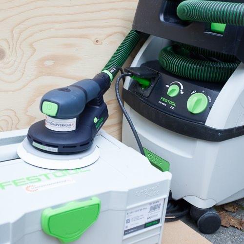 Festool schuurmachine met stofzuiger te huur, Ophalen, Zo goed als nieuw, Minder dan 600 watt, Excentrische schuurmachine