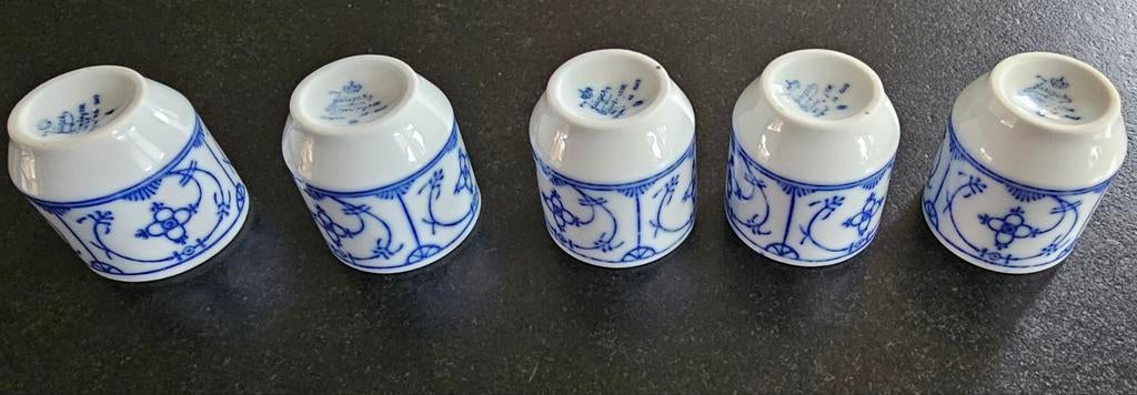 5 Jäger Eisenberg eierdopjes Blau Saks, Ophalen of Verzenden