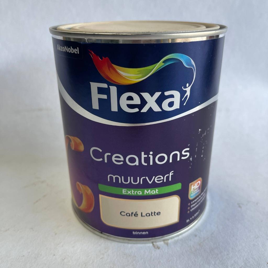 Flexa Creations Muurverf Café Latte Extra Mat Bruin Beige 1L, Flexa, Flexa, Beige, Nieuw