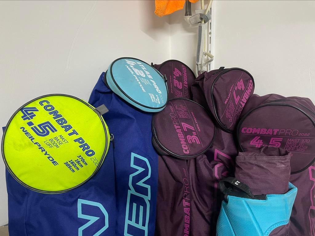 NeilPryde Neil Pryde Combat Pro Atlas Pro Wizard Pro, Watersport en Boten, Ophalen, Minder dan 250 cm, Zo goed als nieuw, Minder dan 5 m²