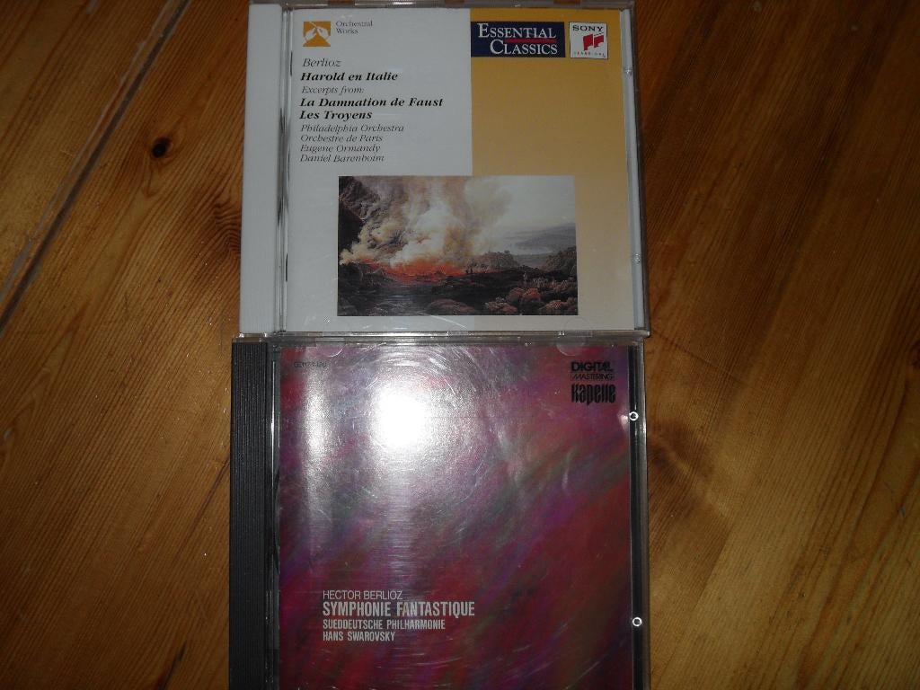 2 CD'S HECTOR BERLIOZ-SYMPHONIE FANTASTIQUE+HERELD EN ITALIE, Ophalen of Verzenden, Romantiek, Zo goed als nieuw, Orkest of Ballet