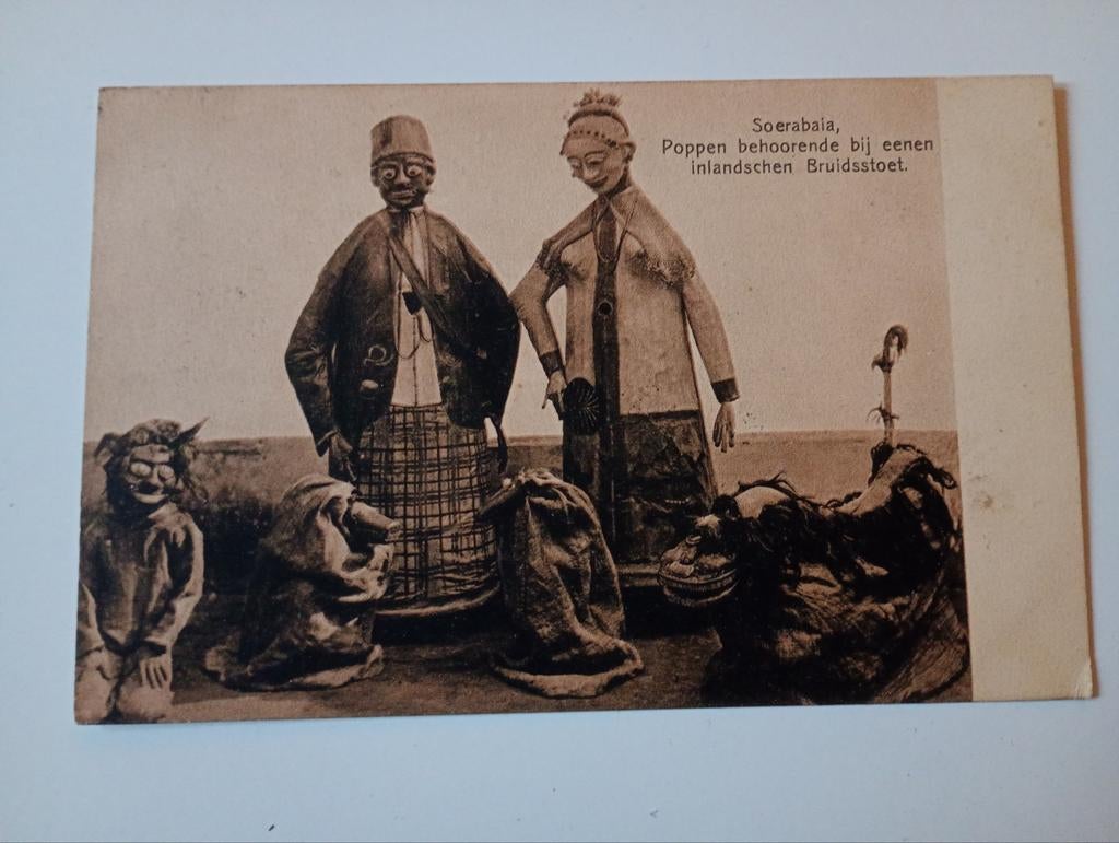Nederlands Indië Soerabaja Poppen Bruidsstoet 1911, Ophalen of Verzenden, Voor 1920, Gelopen, Buiten Europa