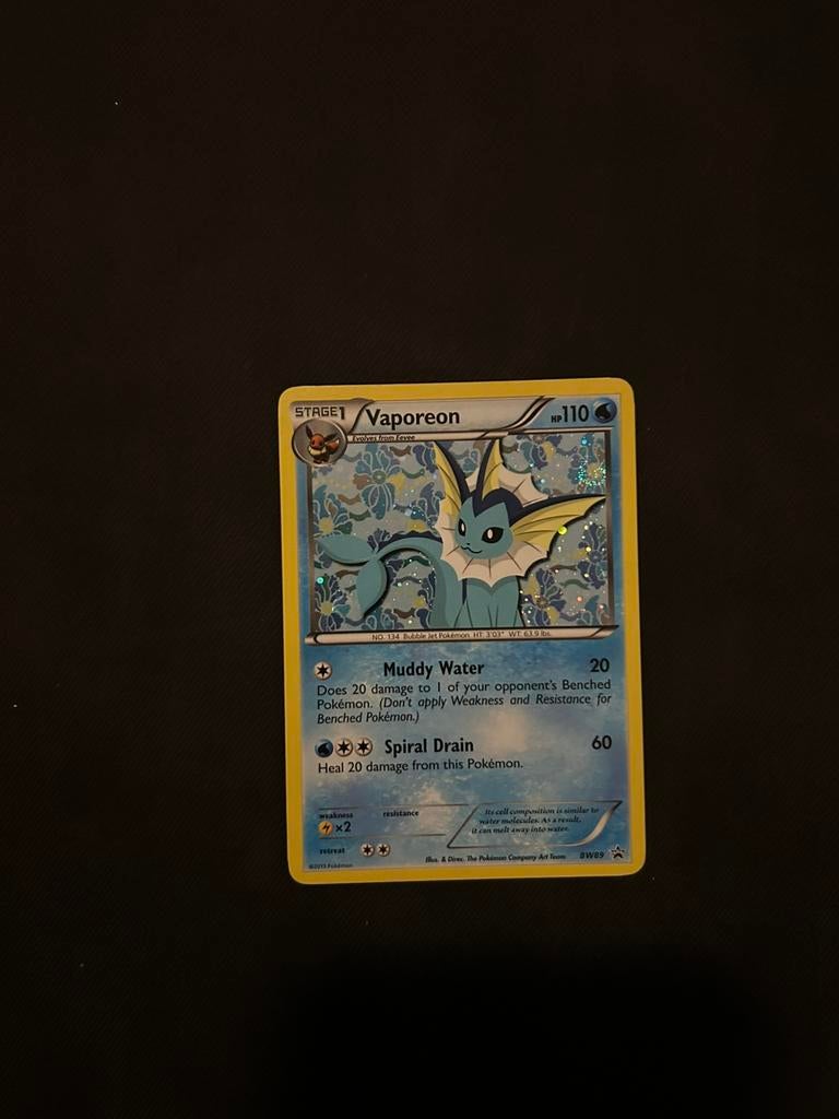 Pokemon - Vaporeon BW89, Ophalen of Verzenden, Nieuw, Losse kaart, Foil