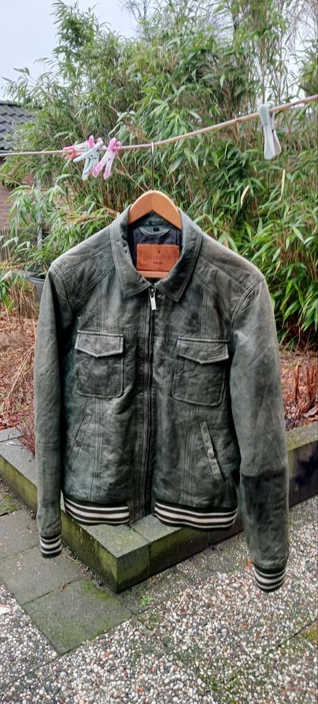 Goosecraft xxl leren heren jas, Ophalen of Verzenden, Zo goed als nieuw, Overige maten, Groen
