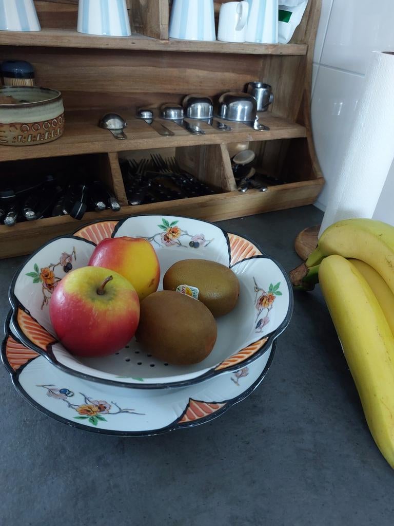 Antieke Jugendstil Fruitschaal/Fruitlekbak, Ophalen, Gebruikt
