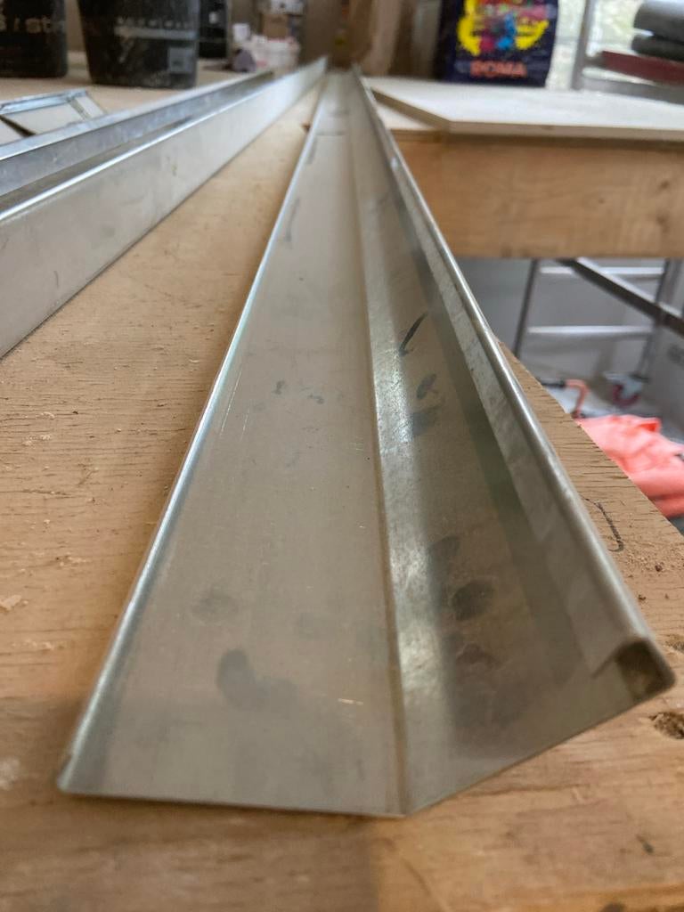 Zinken Deklijst, Doe-het-zelf en Verbouw, Metalen, Ophalen, Gebruikt, Overige metalen