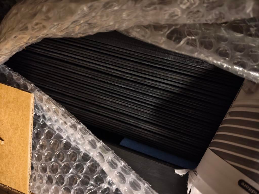 Aangeboden Nieuwe Houten Zwarte Lamellen van 50 mm., Ophalen, Nieuw, Minder dan 100 cm