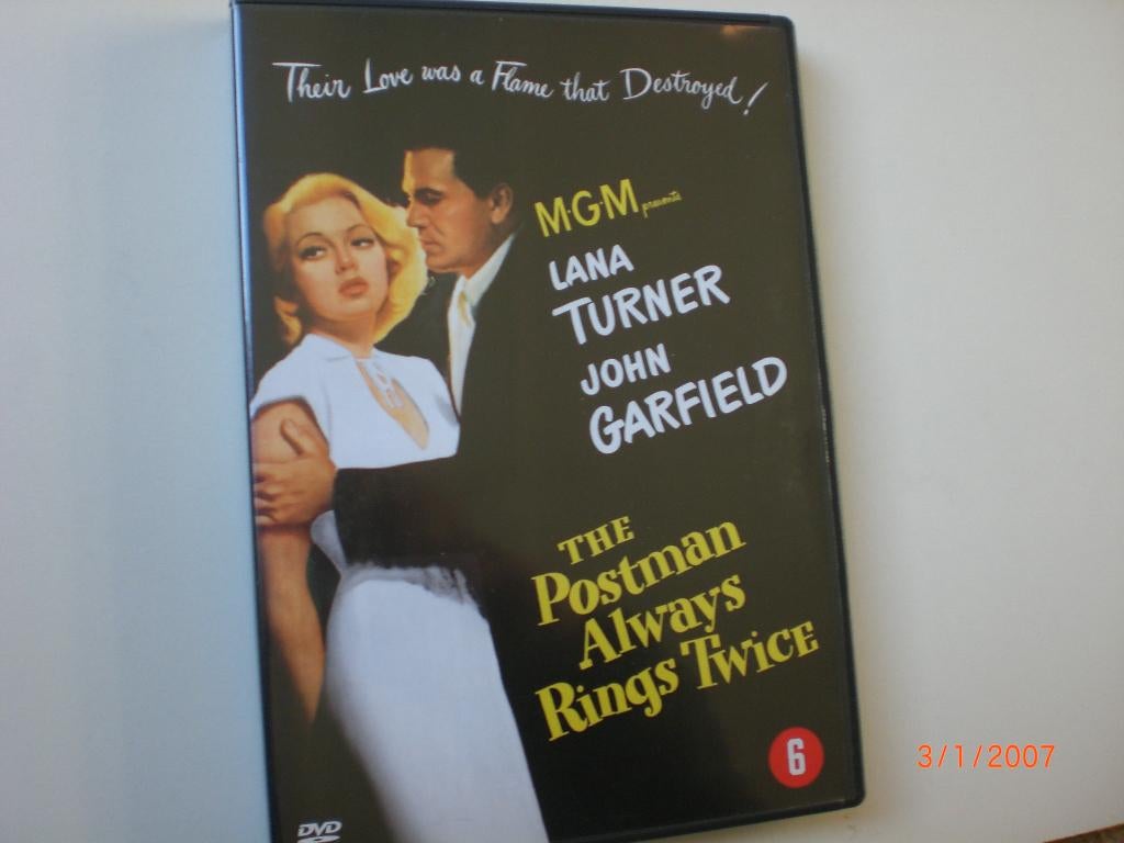 dvd The Postman Always Rings Twice Lana Turner John Garfield, Ophalen of Verzenden, Zo goed als nieuw, Thrillers en Misdaad, 1940 tot 1960