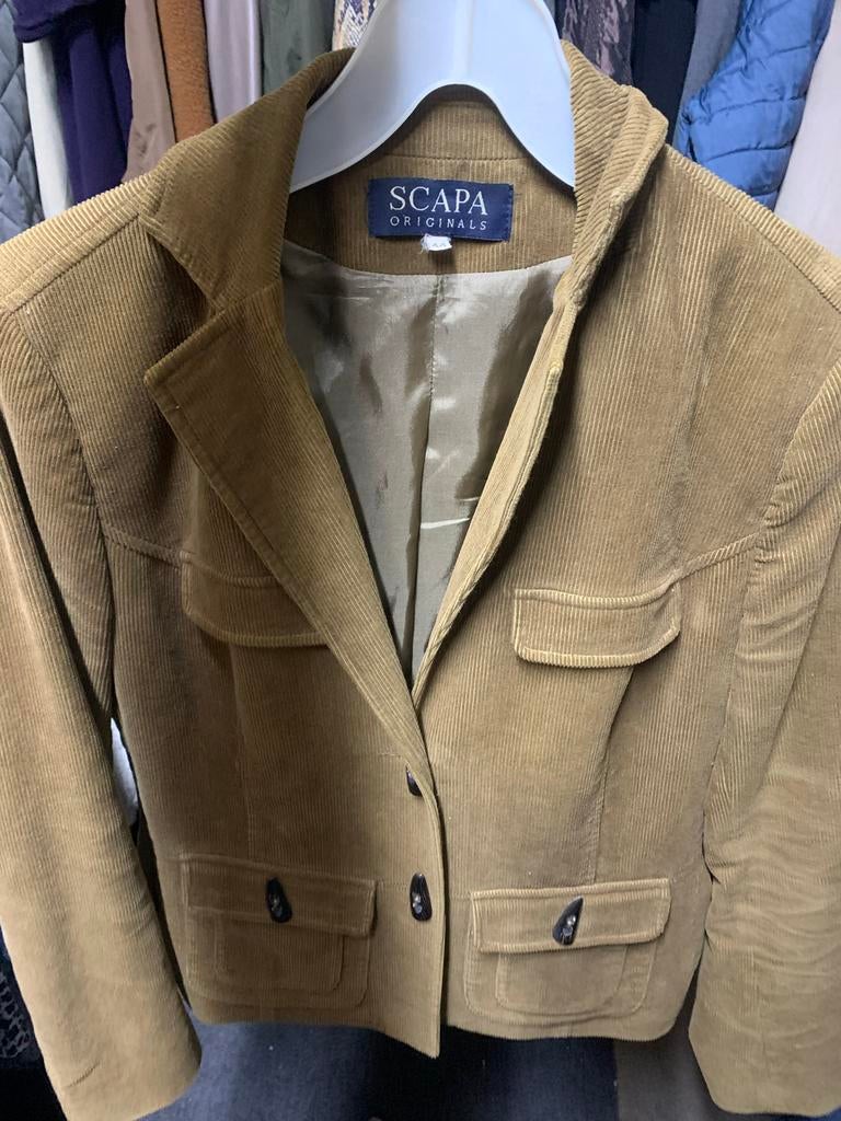 Scapa Originals Corduroy Blazer - Maat 44, Kleding | Dames, Jasjes, Kostuums en Pakken, Bruin, Maat 42/44 (L), Ophalen of Verzenden