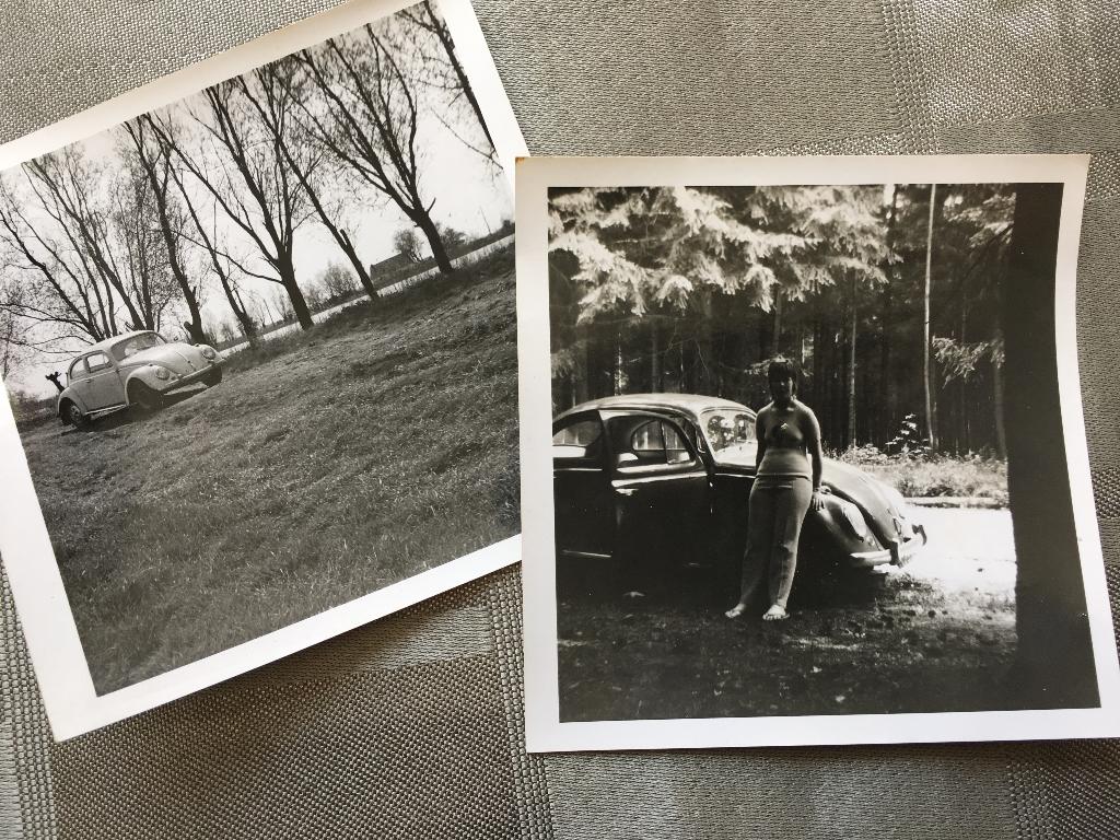 Twee foto’s van de VW Kever jaren 60