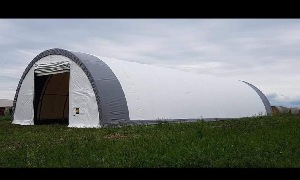 opslagtent/ rondbooghal 26 x 9.75 meter, Ophalen