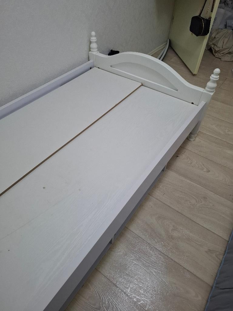 1 persoonsbed, Huis en Inrichting, Slaapkamer | Bedden, Ophalen, Eenpersoons, Hout, 100 cm