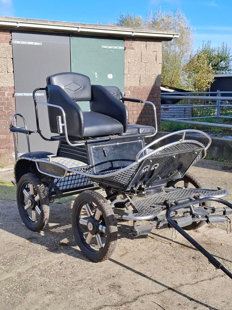 Voskamp marathonwagen 16' inch, enkel en tweespan., Dieren en Toebehoren, Rijtuigen en Koetsen, Gebruikt, Marathonwagen, Pony