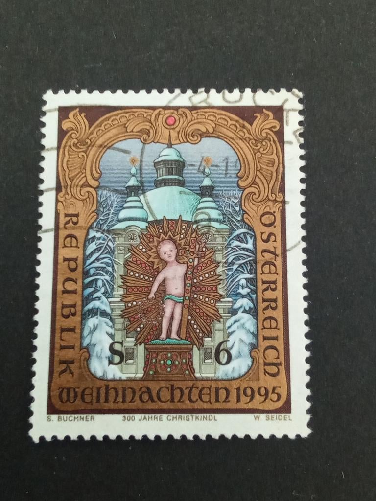Oostenrijk Kerstzegel 86 - kerstkind, Postzegels en Munten, Postzegels | Europa | Oostenrijk, Verzenden, Gestempeld