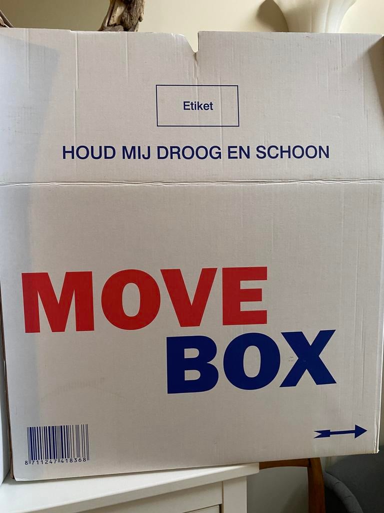 Verhuisdozen 40 liter en 63 liter, Ophalen, Doos, 40 tot 60 cm, 50 tot 75 cm