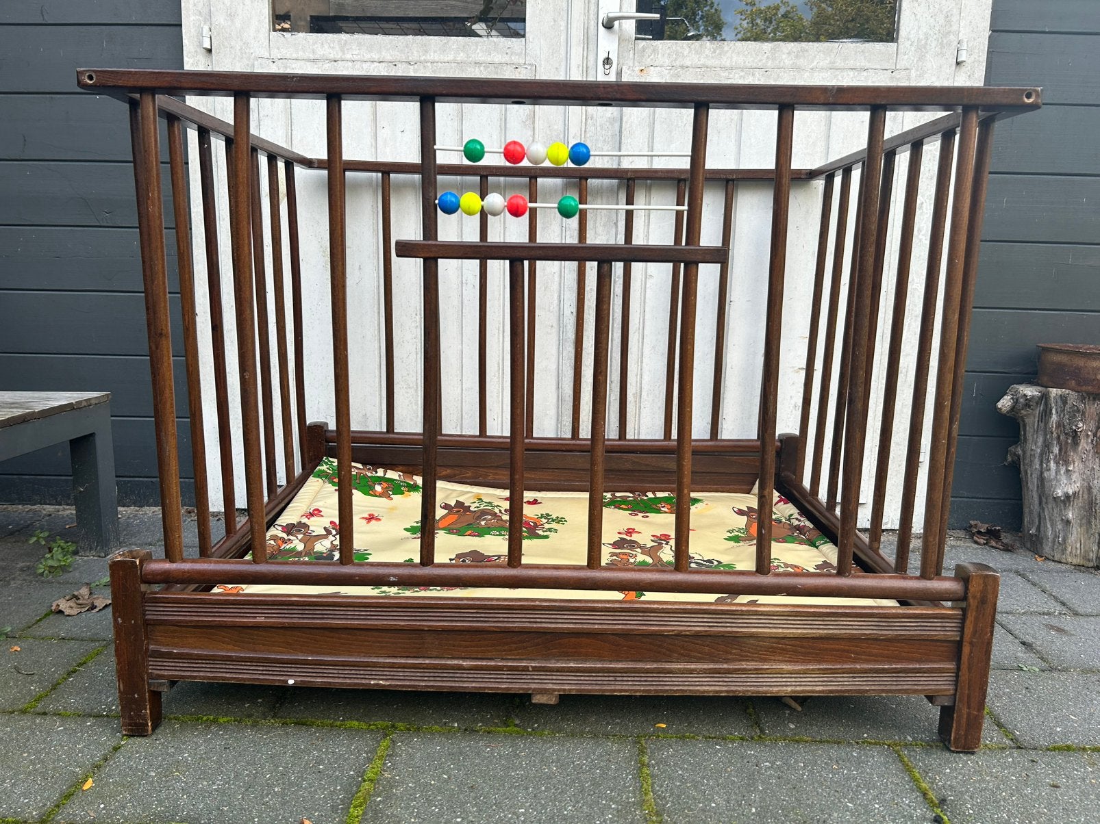 Houten retro box | Vintage box | Baby box, Kinderen en Baby's, Ophalen, Gebruikt, Rechthoekig, In hoogte verstelbaar