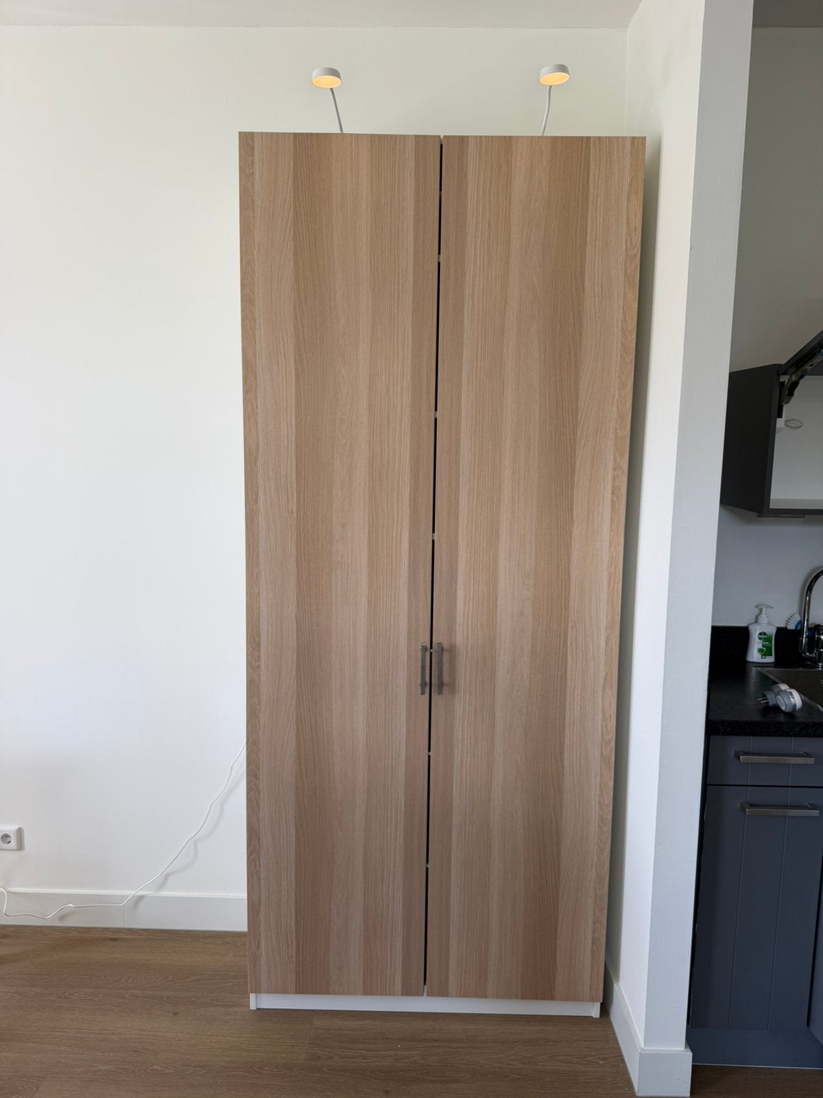 Ikea Pax kleding kast met Forsand deuren en verlichting, Ophalen, Zo goed als nieuw, 50 tot 75 cm, 200 cm of meer