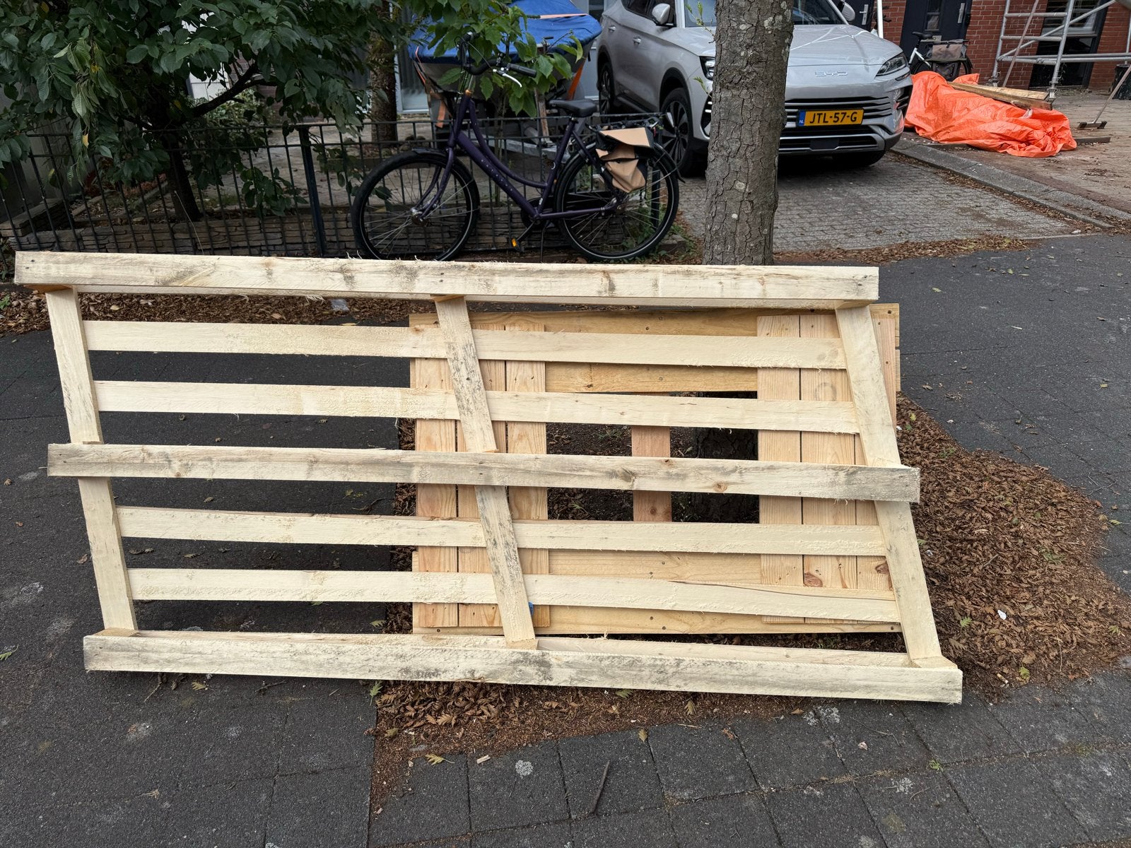 Houten Pallet - Ideaal voor diverse projecten, Ophalen, Gebruikt, 200 tot 250 cm, 50 mm of meer