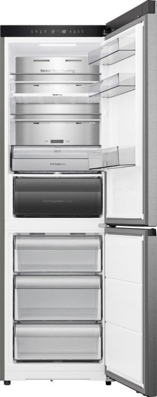 Hisense koelkast RB3K330SAIC - RVS, 200 liter of meer, Met aparte vriezer, Nieuw, Hisense Nederland