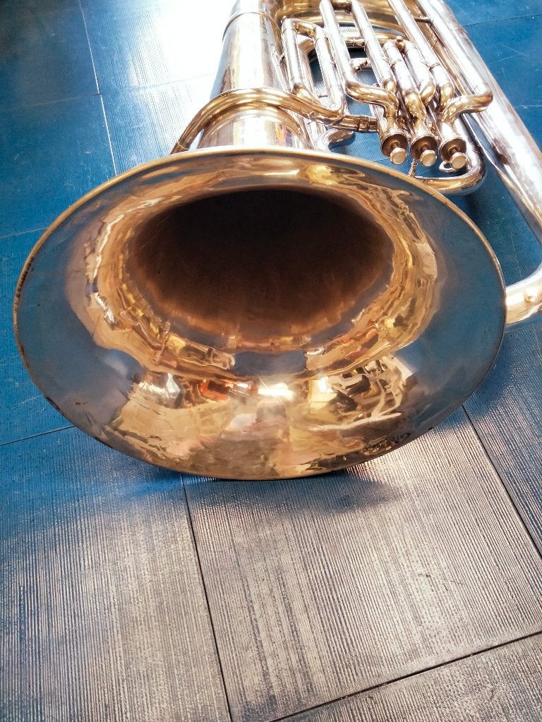 tuba, bes-bas, Ophalen, Gebruikt, Bes-tuba, Met koffer of draagtas